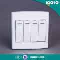 Igoto Padrão Britânico D3041 4 Gang 1 Way 86 Series Interruptor De Parede Elétrica